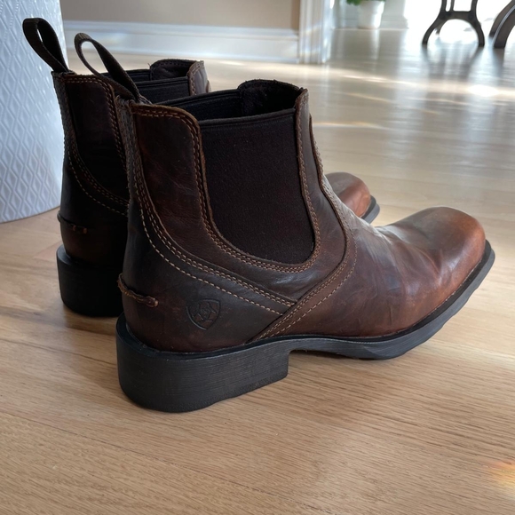 Ariat Brown Leather Chelsea Pull-On Work Boots main image 4